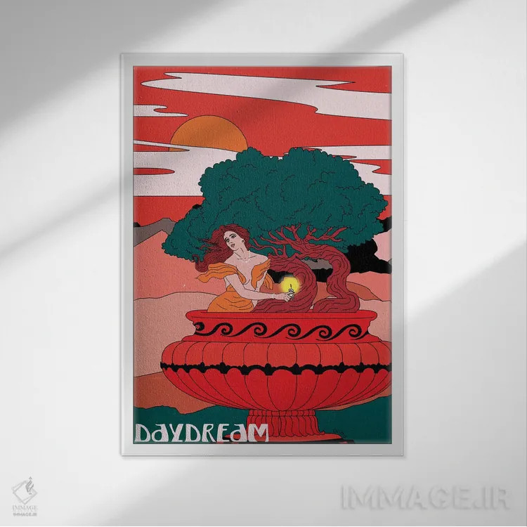 تابلو دکوراتیو خیال پردازی اثر کازمو - نمای قابدار سفید