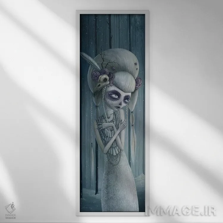 تابلو دکوراتیو زمستان سفید اثر مگان ماژوسکی - نمای قابدار سفید