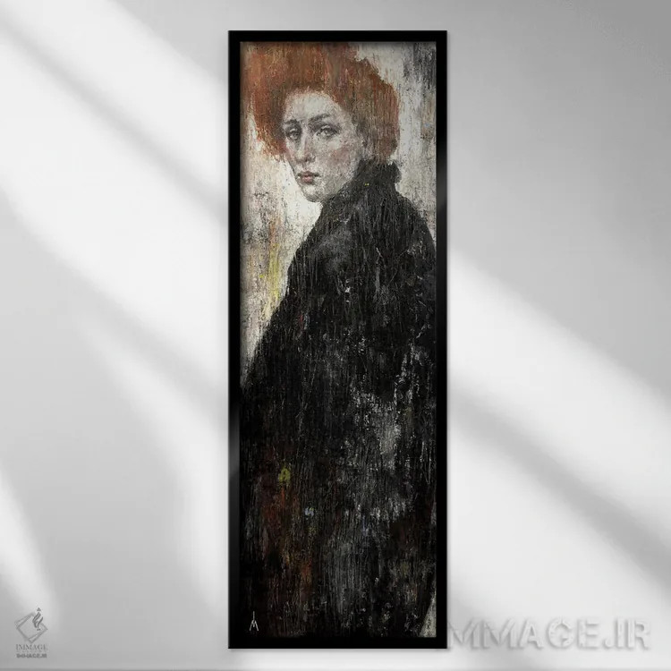 تابلو دکوراتیو آتش در جنگل توس اثر مارگاریتا ایوانوا - نمای قابدار مشکی