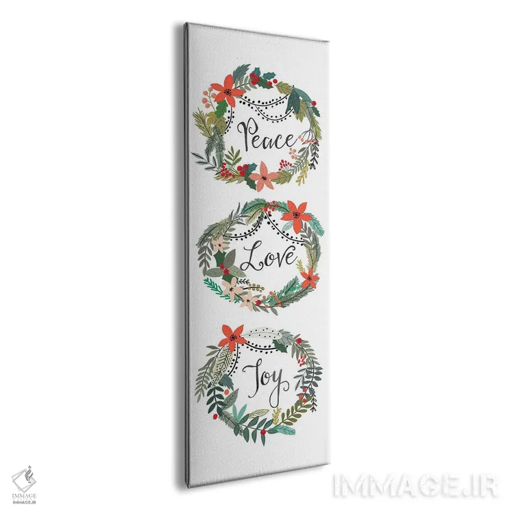 تابلو دکوراتیو صلح، عشق، شادی اثر میا چارو - نمای پرسپکتیو محصول