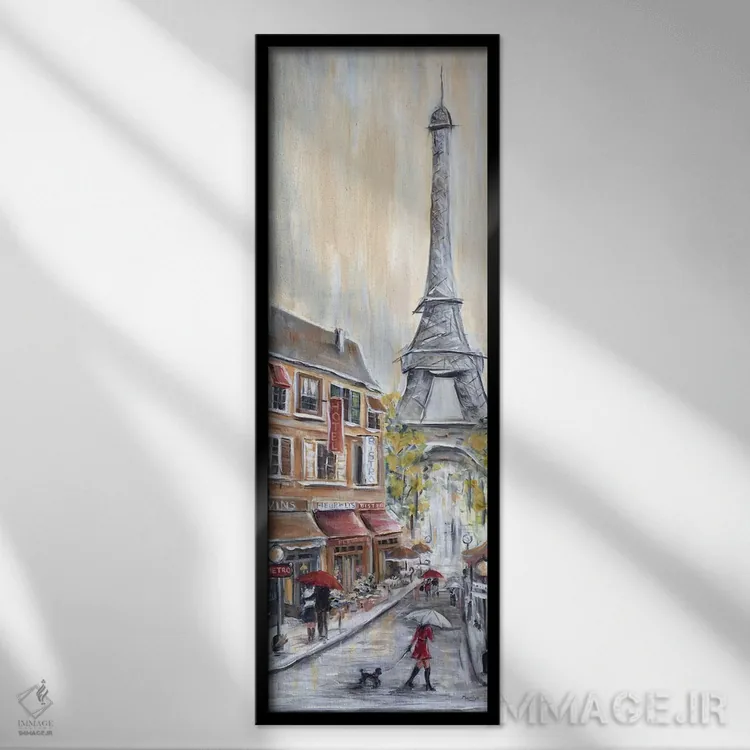 تابلو دکوراتیو "پودل پاریسی" اثر مریلین دانلاپ - نمای قابدار مشکی