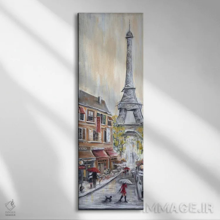 تابلو دکوراتیو "پودل پاریسی" اثر مریلین دانلاپ - نمای روبهرو روی دیوار