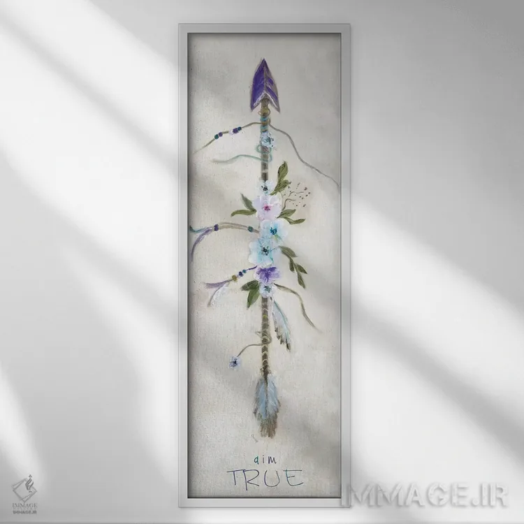 تابلو دکوراتیو "پیکان بوهو ۲" اثر مریلین دانلاپ - نمای قابدار سفید