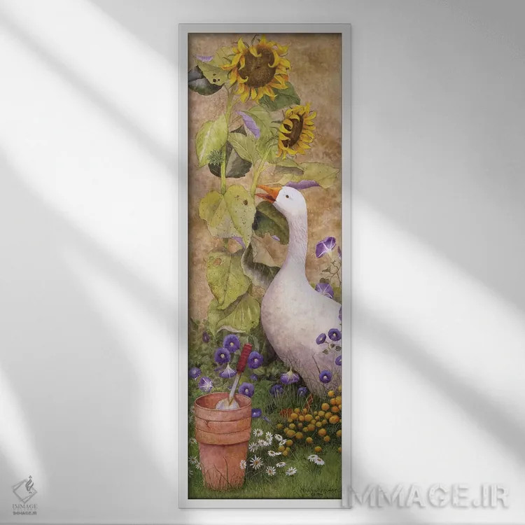 تابلو دکوراتیو "باغ مارس ۲" اثر مارسیا مچم - نمای قابدار سفید