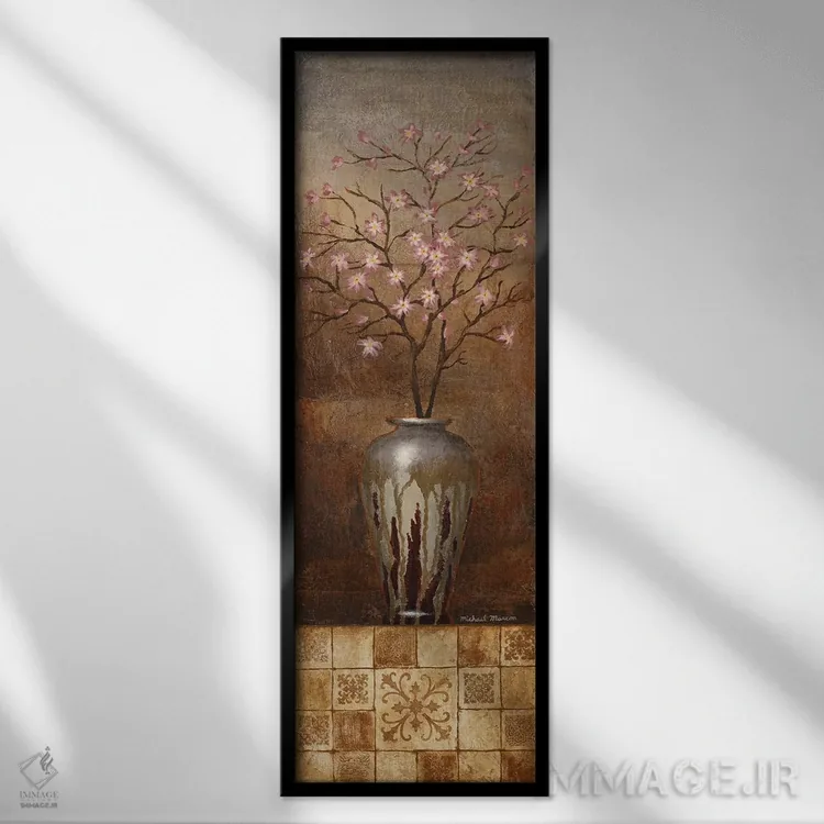 تابلو دکوراتیو گل گلی خیالی ۱ اثر مایکل مارکون - نمای قابدار مشکی