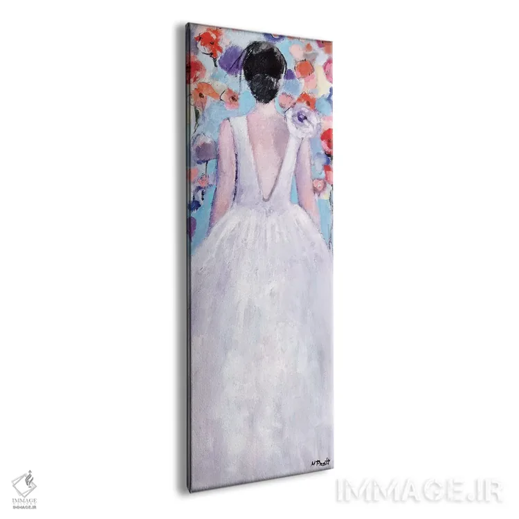 تابلو دکوراتیو گل دار اثر مری پرت - نمای پرسپکتیو محصول