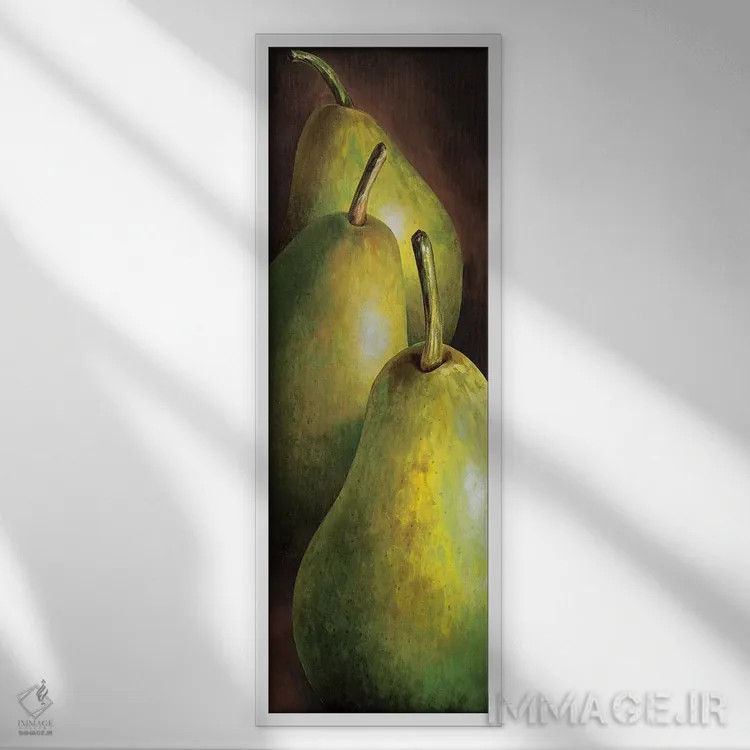 تابلو دکوراتیو "گلابی" اثر استفانیا موتینلی - نمای قابدار سفید