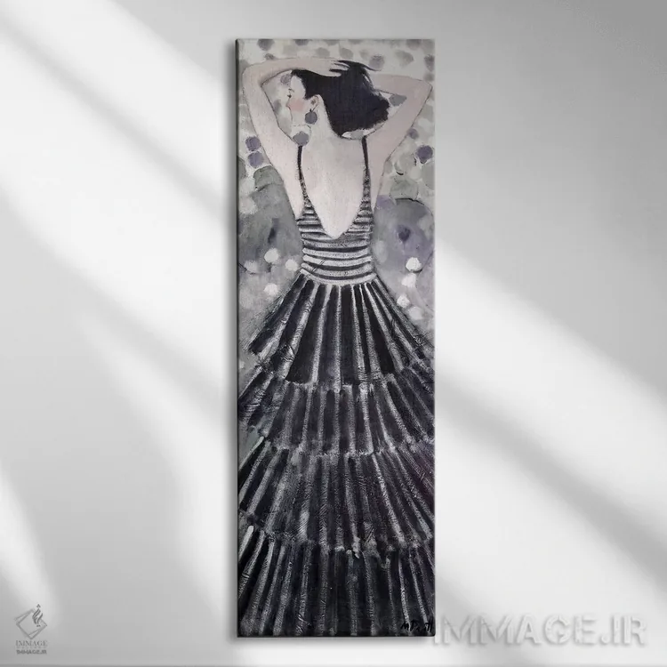 تابلو دکوراتیو دریایی از دایره ها اثر مری پرت - نمای روبهرو روی دیوار