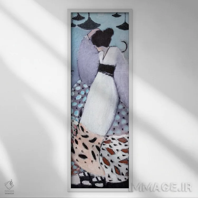 تابلو دکوراتیو کیمونو اثر مری پرت - نمای قابدار سفید