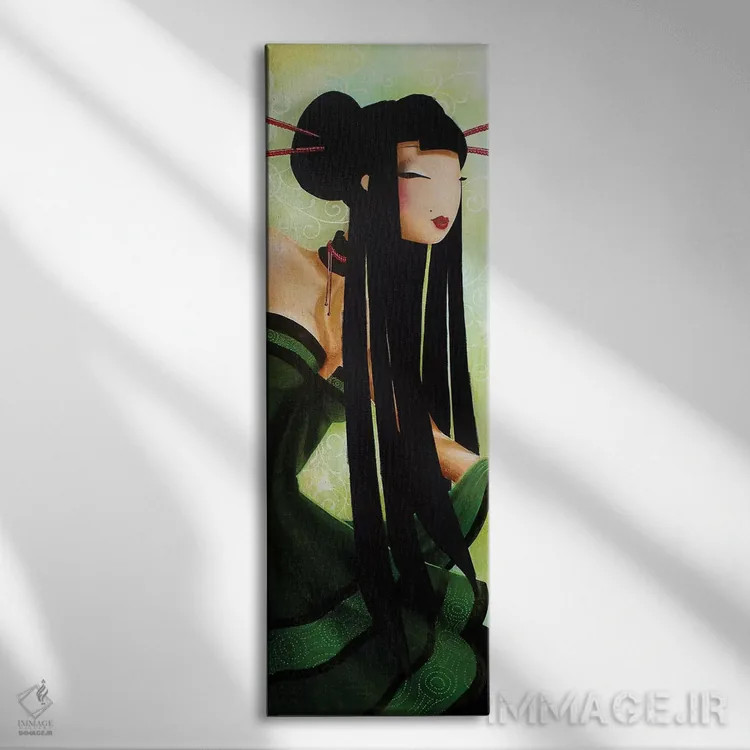 تابلو دکوراتیو چوبک های قرمز اثر میستگری - نمای روبهرو روی دیوار