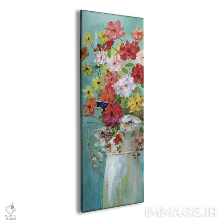 تابلو دکوراتیو دسته گل روستایی ۱ اثر نان - نمای پرسپکتیو محصول