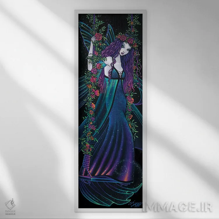 تابلو دکوراتیو ایریس اثر مایکا جلینا - نمای قابدار سفید