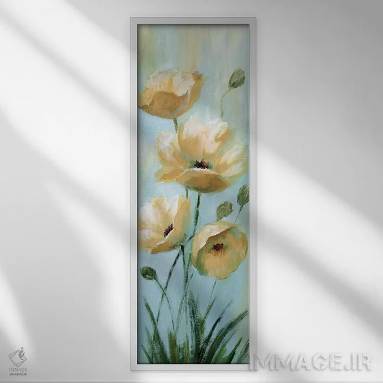 تابلو دکوراتیو ظهر تنبل دو اثر نان - نمای قابدار سفید