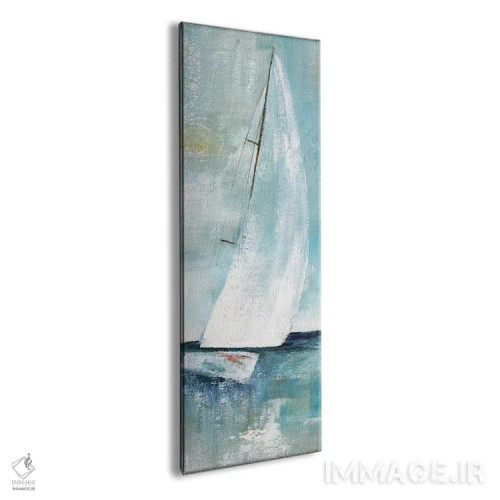 تابلو انتزاعی قایقرانی ساده یک اثر نان - نمای پرسپکتیو محصول