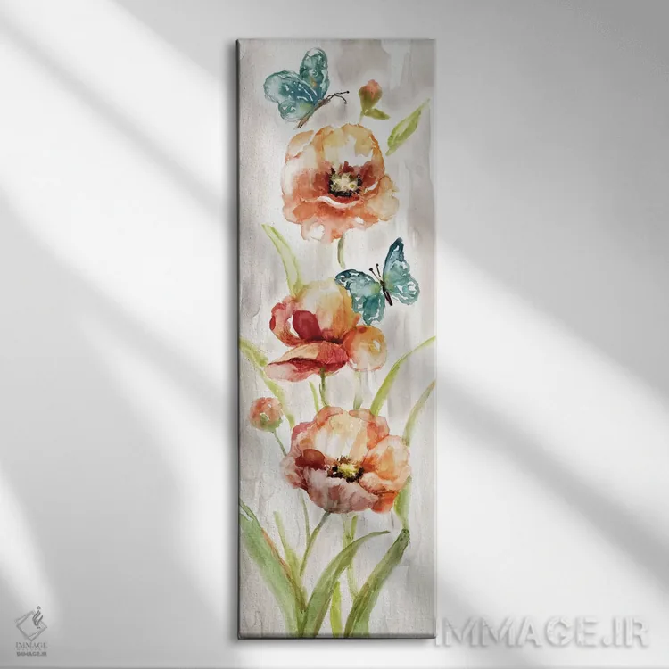 تابلو دکوراتیو خیال پروانه ای I اثر نان - نمای روبهرو روی دیوار