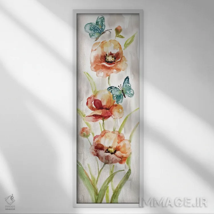 تابلو دکوراتیو خیال پروانه ای I اثر نان - نمای قابدار سفید