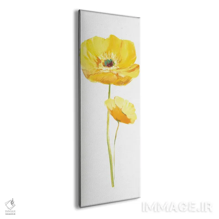 تابلو دکوراتیو شکوفایی شقایق ۳ اثر نان - نمای پرسپکتیو محصول