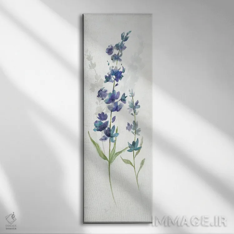 تابلو دکوراتیو اسطوخودوس تازه چیده شده I اثر نان - نمای روبهرو روی دیوار