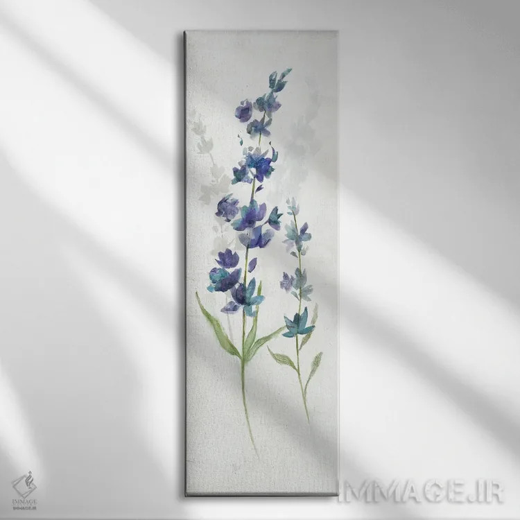 تابلو دکوراتیو اسطوخودوس تازه چیده شده I اثر نان - نمای روبهرو روی دیوار