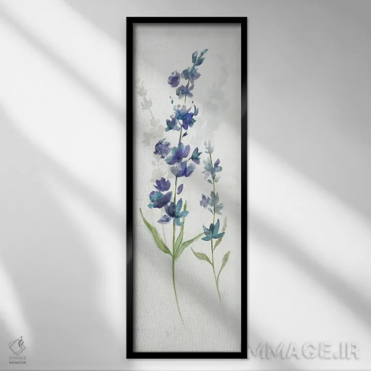 تابلو دکوراتیو اسطوخودوس تازه چیده شده I اثر نان - نمای قابدار مشکی