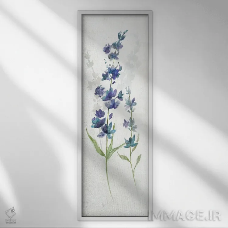 تابلو دکوراتیو اسطوخودوس تازه چیده شده I اثر نان - نمای قابدار سفید