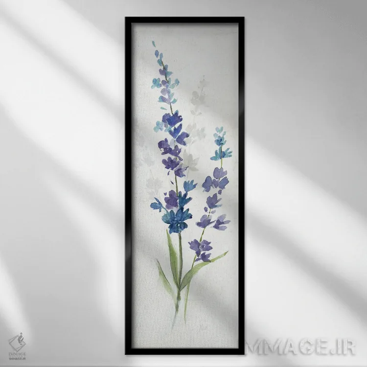 تابلو دکوراتیو اسطوخودوس تازه چیده شده II اثر نان - نمای قابدار مشکی