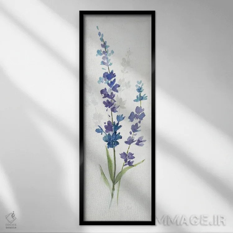 تابلو دکوراتیو اسطوخودوس تازه چیده شده II اثر نان - نمای قابدار مشکی