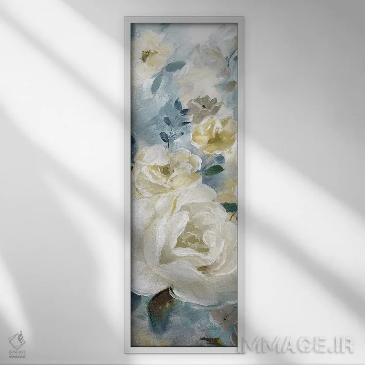 تابلو دکوراتیو جزئیات ساده، درخشان و برجسته II اثر نان - نمای قابدار سفید