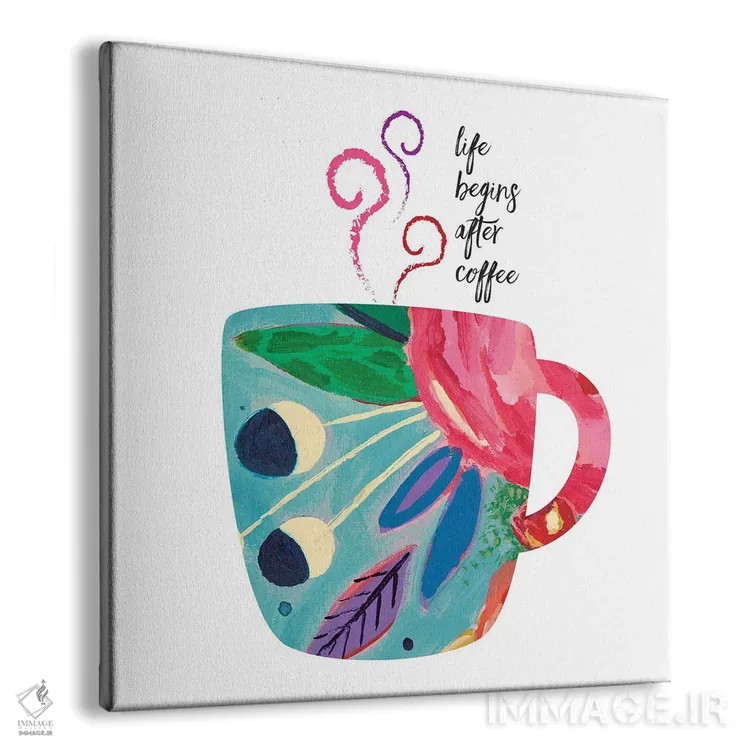 تابلو دکوراتیو زندگی پس از قهوه آغاز می شود اثر جنیفر مک کالی - نمای پرسپکتیو محصول