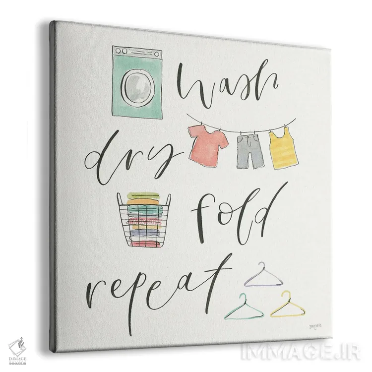 تابلو مینیمال بشویید. خشک کنید. تا کنید. تکرار کنید ۵ اثر جنایا جکسون - نمای پرسپکتیو محصول