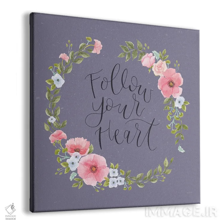 تابلو دکوراتیو نوستالژی کلبه ۲ روی زمینه بنفش اثر جنایا جکسون - نمای پرسپکتیو محصول