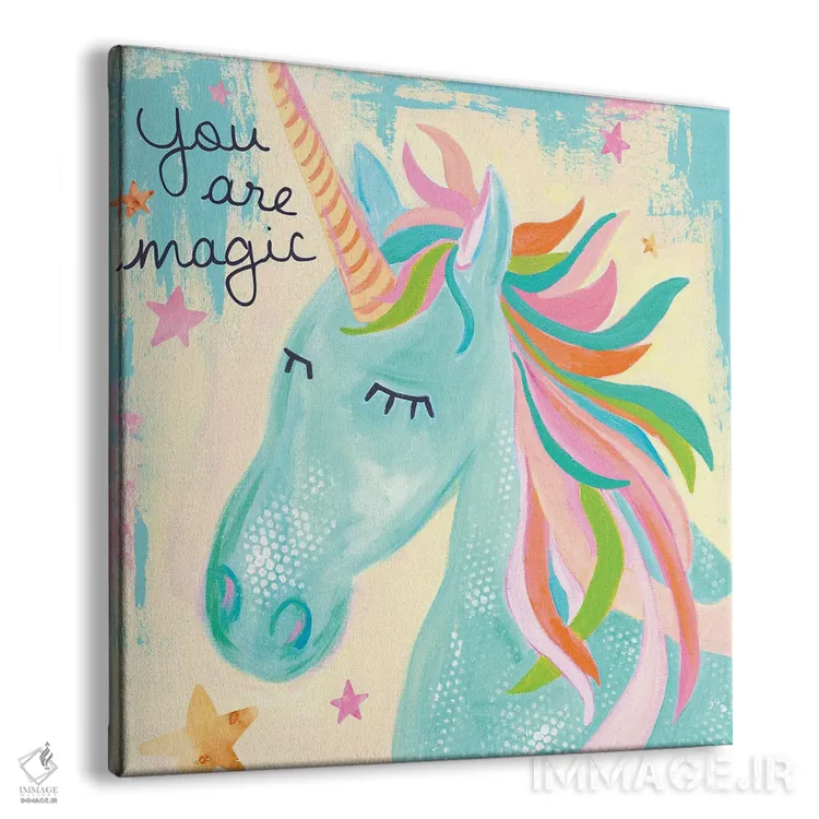 تابلو دکوراتیو تو اسب شاخدار جادویی هستی اثر جنیفر مک کالی - نمای پرسپکتیو محصول