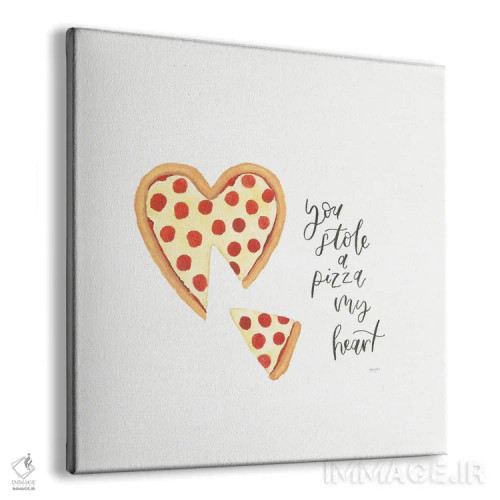 تابلو مینیمال عشق پیتزا اثر جنایا جکسون - نمای پرسپکتیو محصول