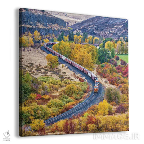 تابلو دکوراتیو Washington State, Kittitas County. Burlington Northern Santa… اثر جولی اگرز - نمای پرسپکتیو محصول