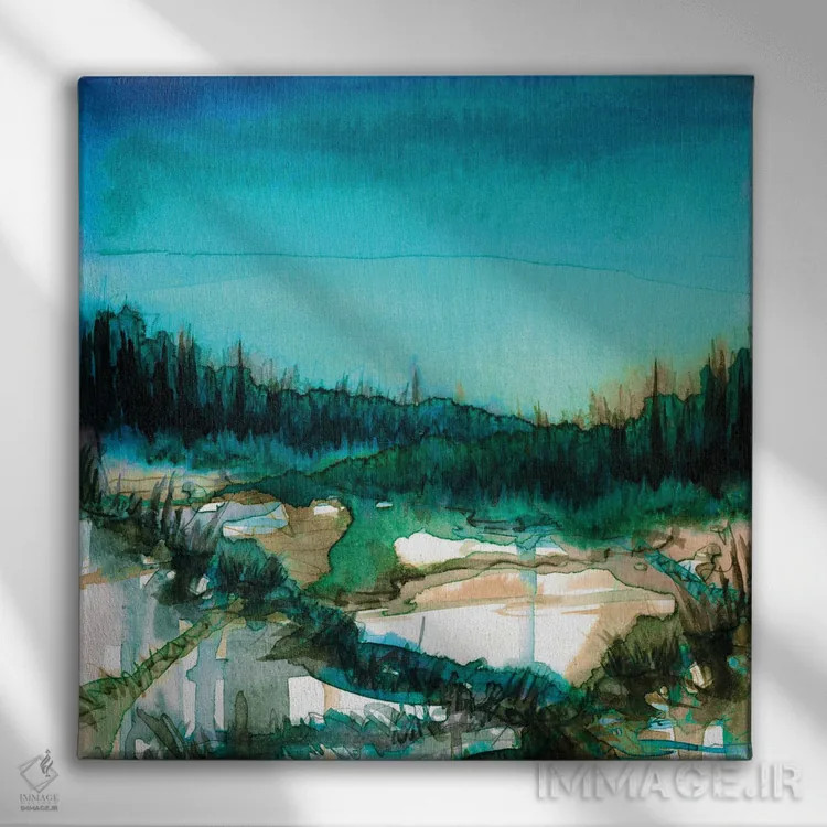 تابلو مدرن غلبه طبیعت یک اثر جولیا دی سانو - نمای روبهرو روی دیوار