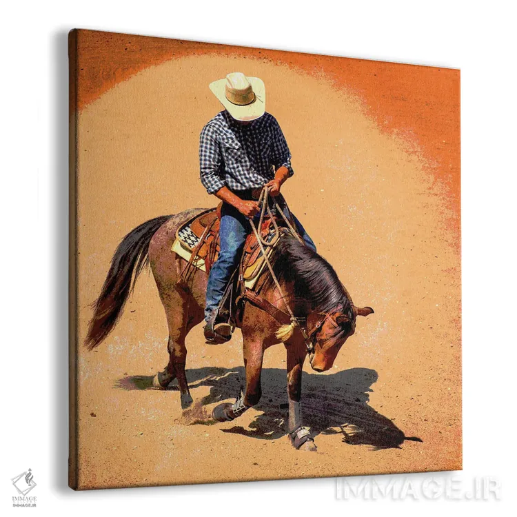 تابلو دکوراتیو کابوی اثر جری کوارت - نمای پرسپکتیو محصول