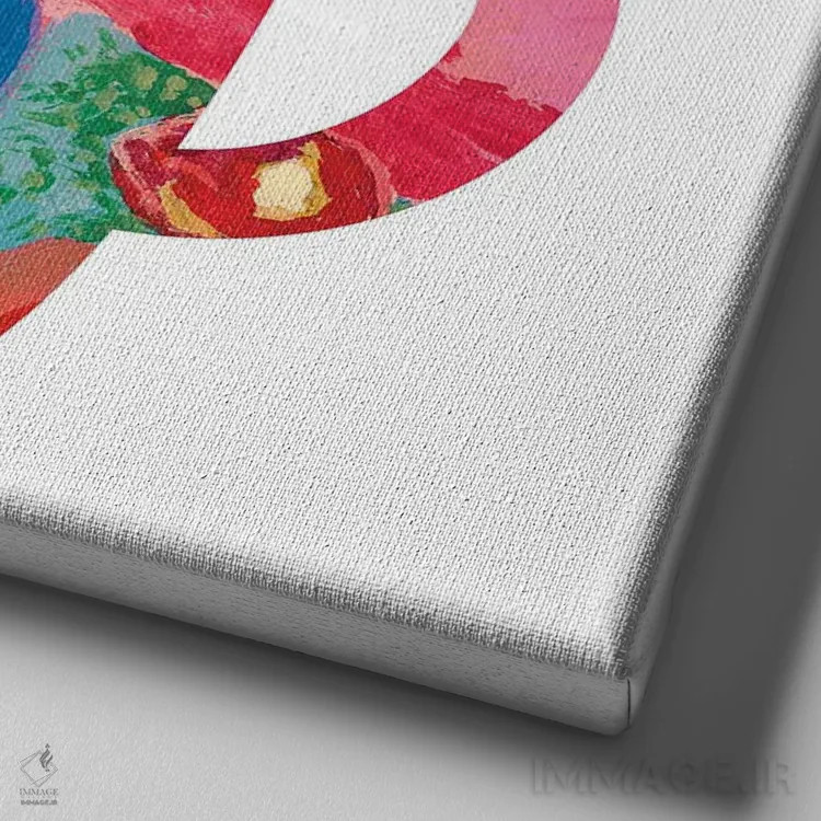 تابلو دکوراتیو زندگی پس از قهوه آغاز می شود اثر جنیفر مک کالی - نمای نزدیک بافت بوم