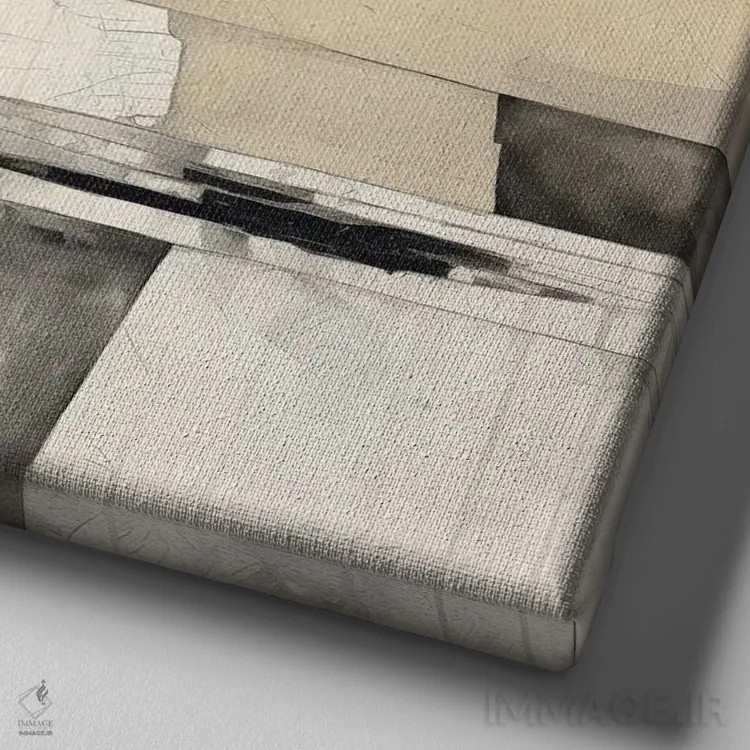 تابلو انتزاعی میان مرزی V اثر جی.دی. لوئیس - نمای نزدیک بافت بوم