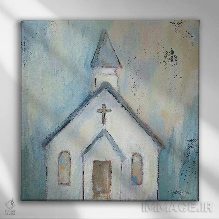 تابلو مدرن صبح یک شنبه اثر جنیفر هولدن - نمای روبهرو روی دیوار