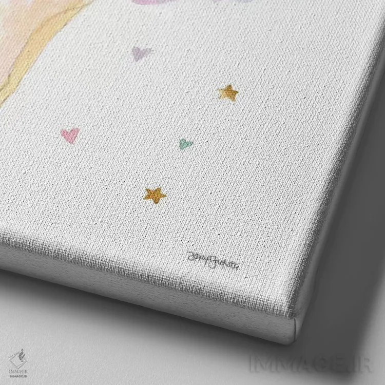 تابلو دکوراتیو دوستان جادویی ۱: سنجاقک اثر جنایا جکسون - نمای نزدیک بافت بوم