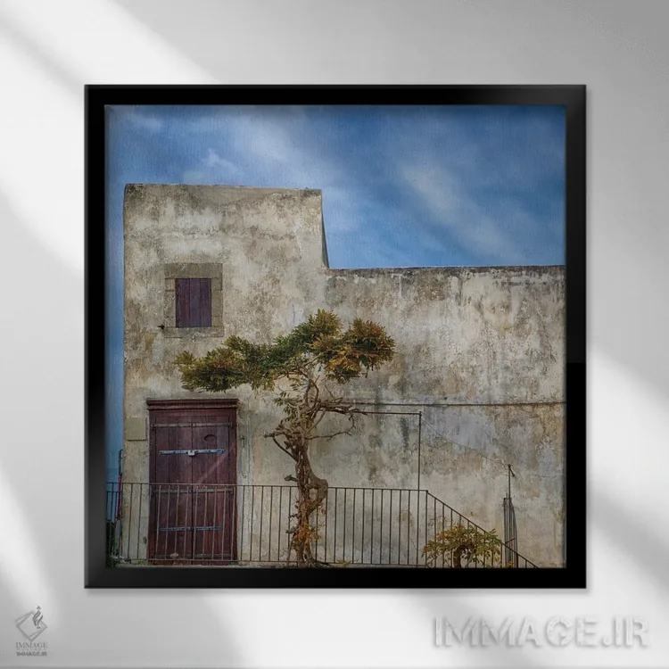 تابلو دکوراتیو Vieste, Foggia, Apulia, Italy,خانه تاریخی، ویسته، فاگیا، آپول… اثر جولی اگرز - نمای قابدار مشکی