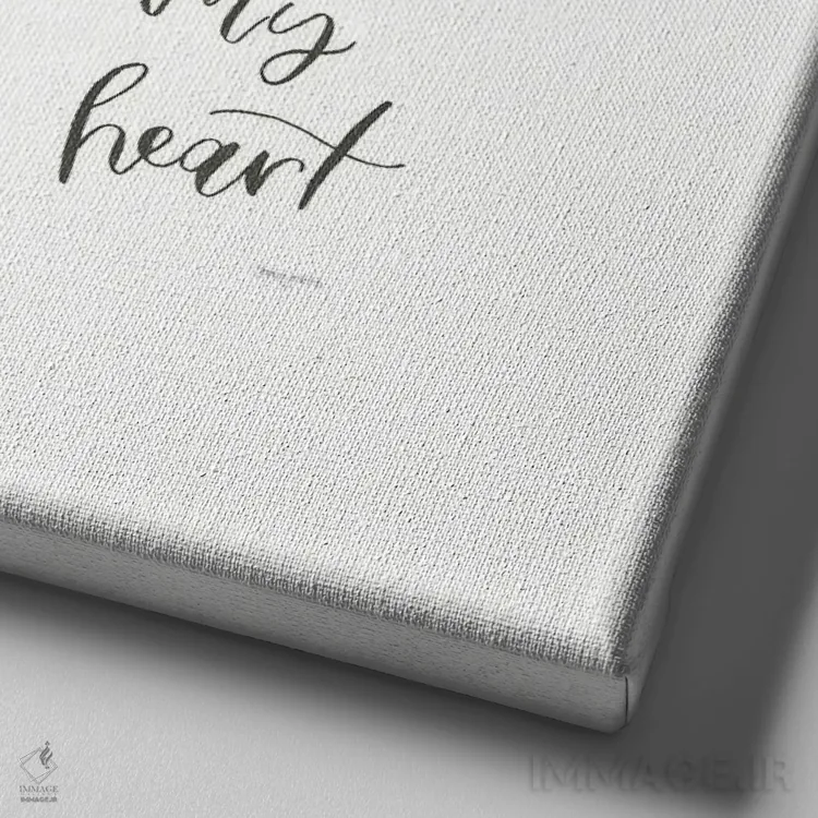 تابلو مینیمال عشق پیتزا اثر جنایا جکسون - نمای نزدیک بافت بوم