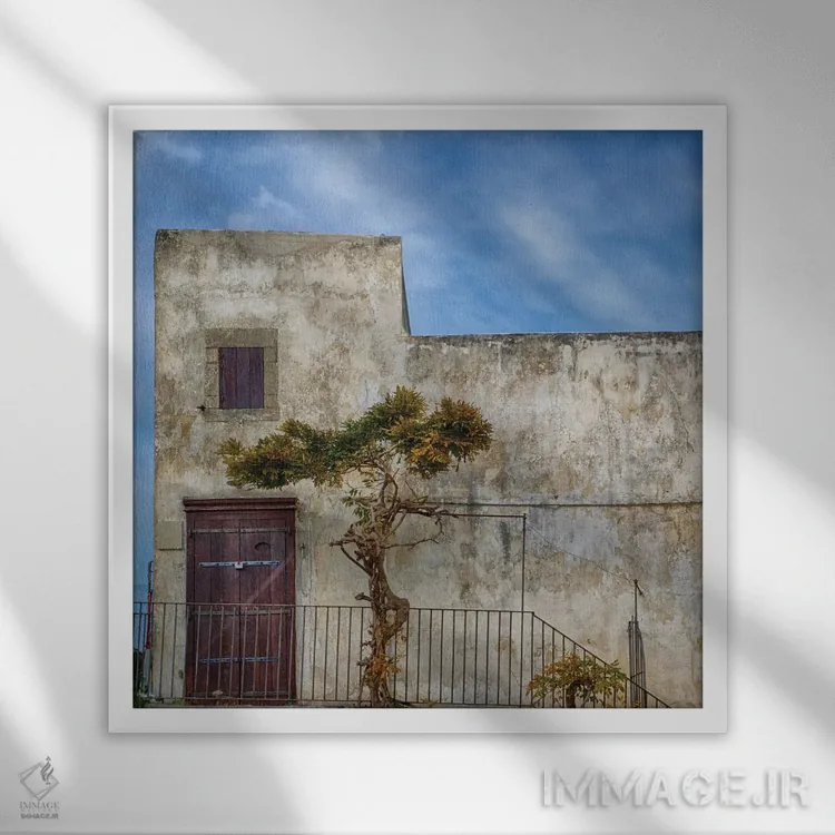 تابلو دکوراتیو Vieste, Foggia, Apulia, Italy,خانه تاریخی، ویسته، فاگیا، آپول… اثر جولی اگرز - نمای قابدار سفید