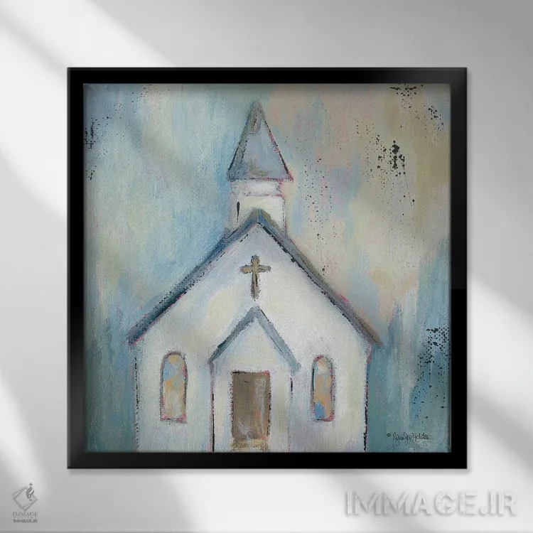 تابلو مدرن صبح یک شنبه اثر جنیفر هولدن - نمای قابدار مشکی