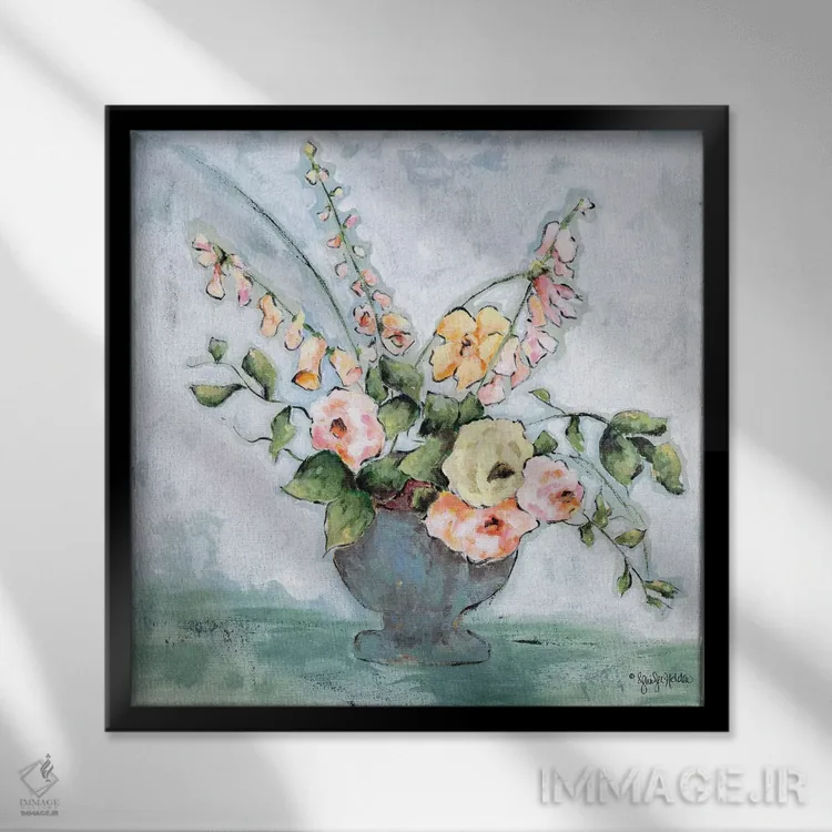 تابلو مدرن اجازه بده ایمانت شکوفا شود اثر جنیفر هولدن - نمای قابدار مشکی