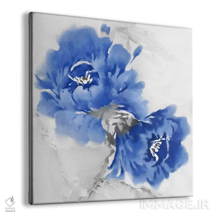 تابلو دکوراتیو شکوفه گل در نیلی ۱ اثر جسی استیونس - نمای پرسپکتیو محصول