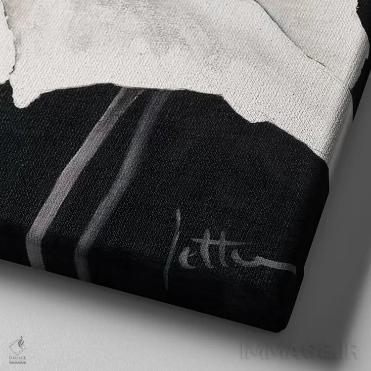 تابلو دکوراتیو دکورای ۲ اثر جتی روزبوم - نمای نزدیک بافت بوم