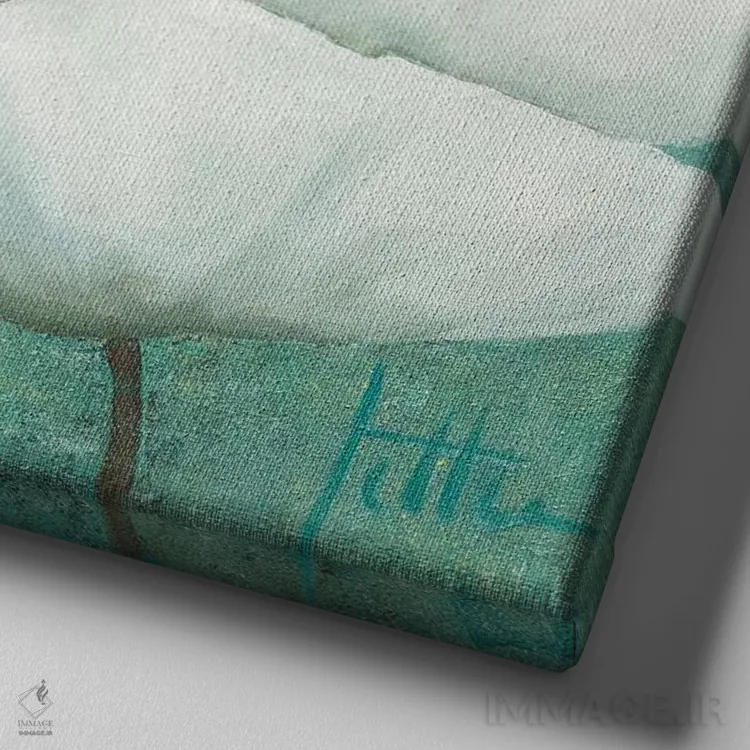 تابلو دکوراتیو فلورا ۱ اثر جتی روزبوم - نمای نزدیک بافت بوم