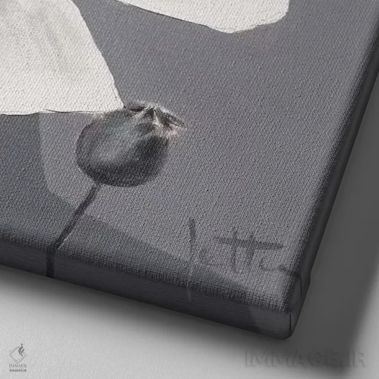 تابلو دکوراتیو دکورای ۱ اثر جتی روزبوم - نمای نزدیک بافت بوم