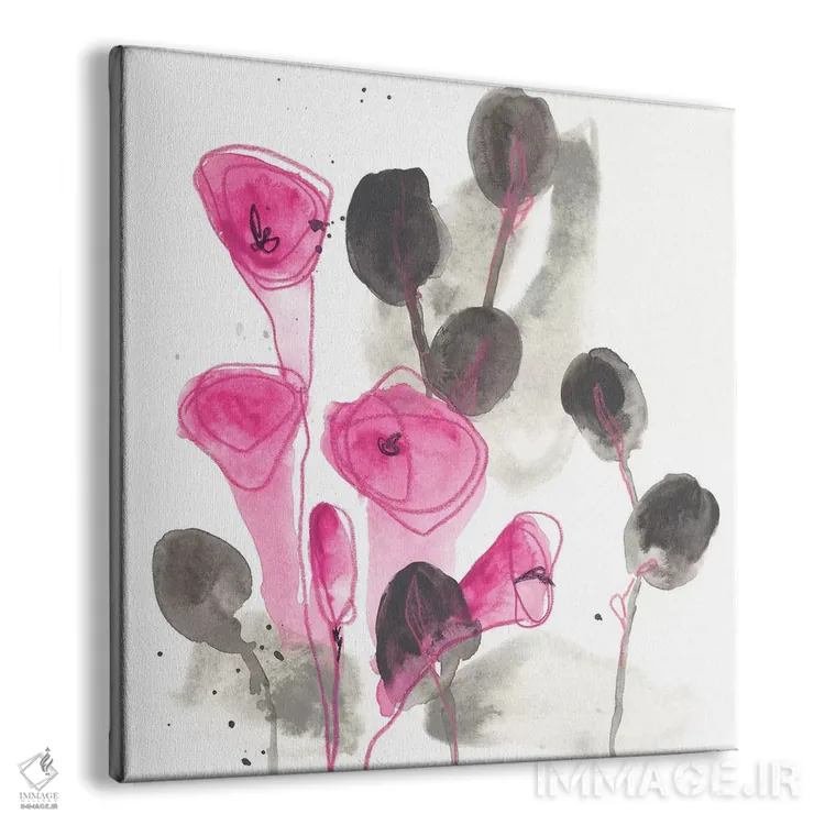 تابلو مینیمال گل دهان اژدها سه اثر جون اریکا وس - نمای پرسپکتیو محصول